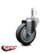 Service Caster 4'' Thermoplastic Rubber Wheel Swivel 7/16'' Grip Ring Stem Caster SCC-GR20S414-TPRB-716138 - alternate 2